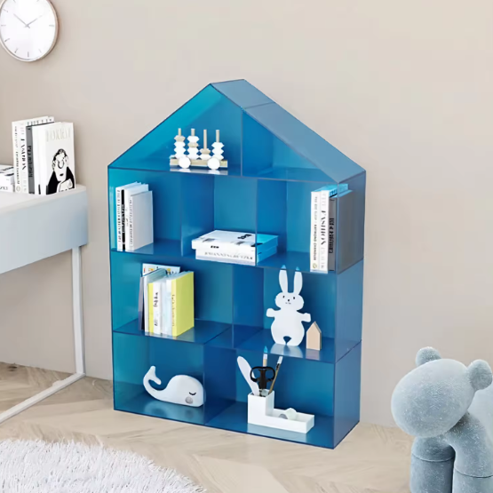 Acrylic Home-Shaped Bookshelf2