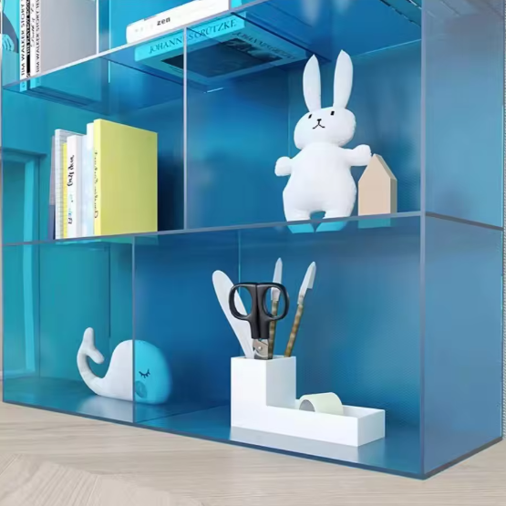 Acrylic Home-Shaped Bookshelf3