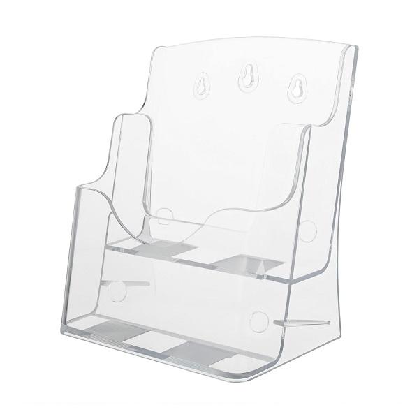 Xinquan Clear Acrylic Double-Tier Magazine & Literature Holder