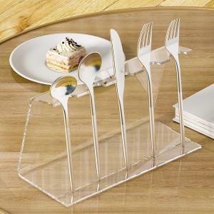 Acrylic tableware display stand in the kitchen