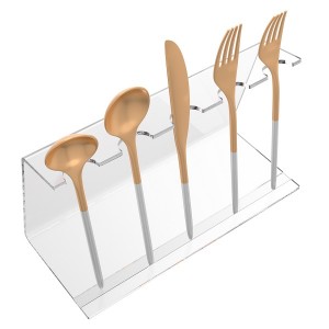 Acrylic tableware rack nga puno sa tableware sa dining table