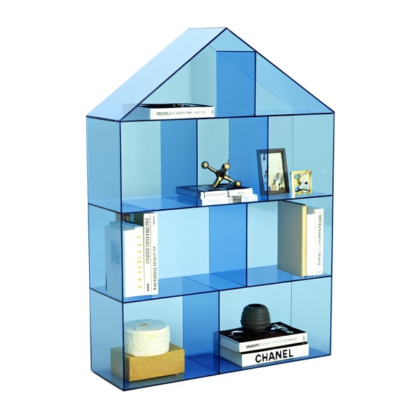 Xinquan Acrylic House Shaped Bookshelf – Elegant Display & Storage