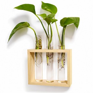 Acrylic wall mounted three tube vase