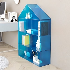 Custom acrylic transparent storage rack furniture