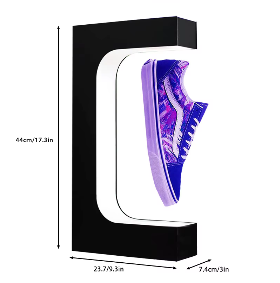 Base a forma di E-Acrilico-Levitazione-magnetica-Scarpe-Espositore2