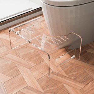 Toilet with acrylic custom transparent toilet stool cushion height