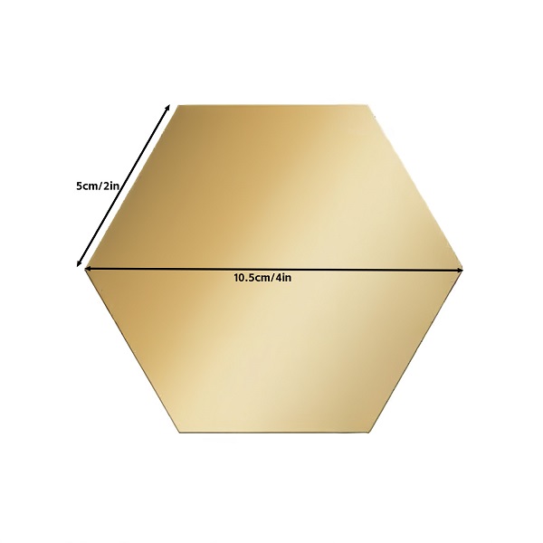 Porta-copos de joias com espelho acrílico Xinquan - Design hexagonal