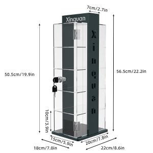 Xinquan Customizable Acrylic Display Case ine Lock size