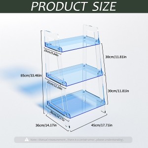 Xinquan Customizable Acrylic Floor Storage Rack ukuran